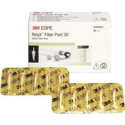 3M RelyX Fiber Post 3D Size 1 Yellow - 10/Pack 3M RelyX Fiber Post 3D Size 1 Yellow - 10/Pack